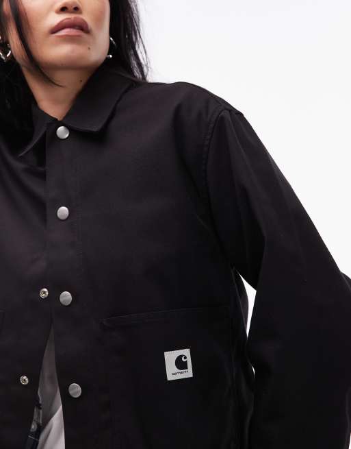 Chaqueta negra estilo camisa Simple de Carhartt WIP, 3 de 4