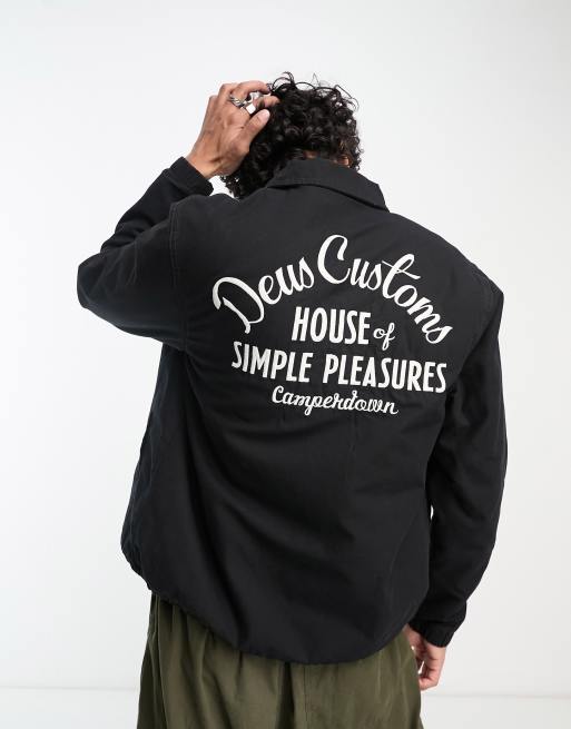 Chaqueta negra estilo entrenador Gulf de Deus Ex Machina