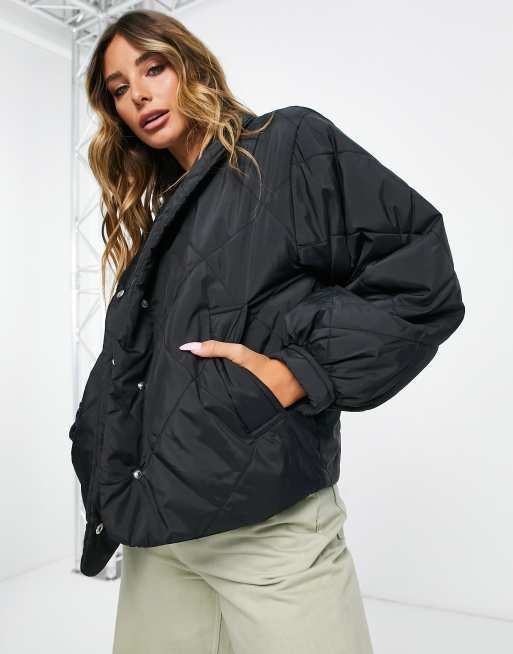 Chaqueta negra guateada con manga voluminosa Onuma de InWear