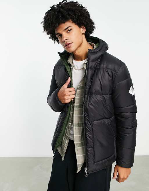Chaqueta negra guateada reversible de senderismo de Barbour Beacon