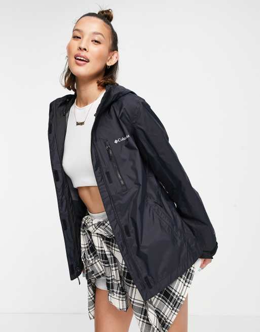 Chaqueta con capucha verde en tejido impermeable Pouring Adventure II de  Columbia, ASOS