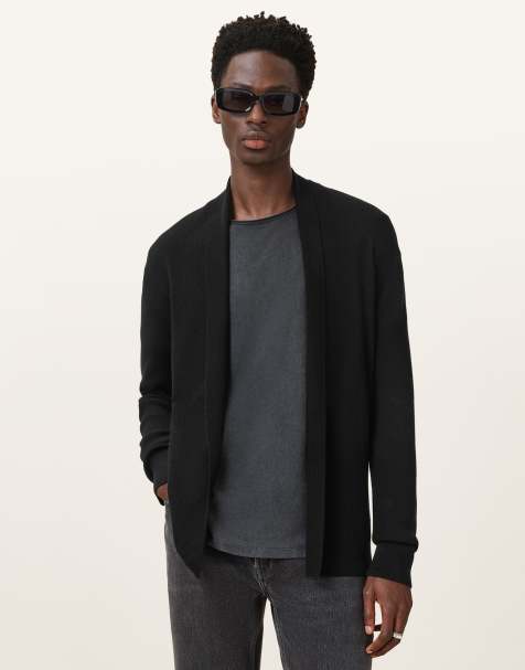 Chaqueta negra sin cierres de tejido con lana de merino Maes de AllSaints - view 1