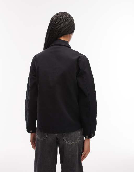 Chaqueta negra sin forro de lona Chore de Dickies, 4 de 4