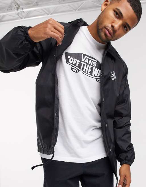 Abrigos vans hombre negro online