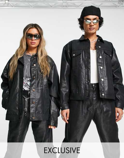 Conjunto negro unisex con acabado revestido de Reclaimed Vintage Inspired, 2 de 2