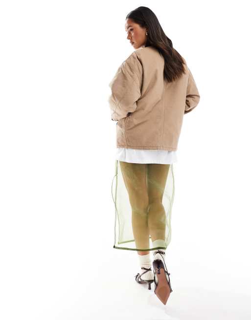 Chaqueta negra y beis con botones OG Michigan de Carhartt WIP, 4 de 4