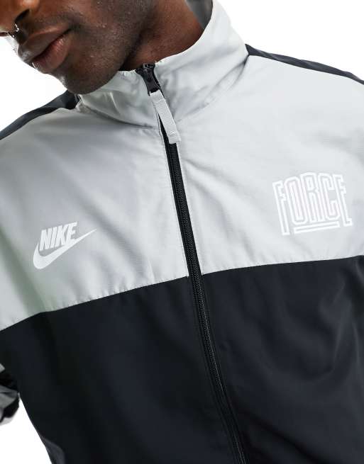 Chaqueta negra y gris con diseño de 5 paneles Starting de Nike Basketball, 3 de 4