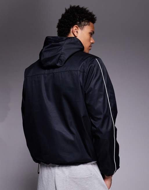 Chaqueta negra y gris con media cremallera de tejido liso Shox de Nike, 3 de 5