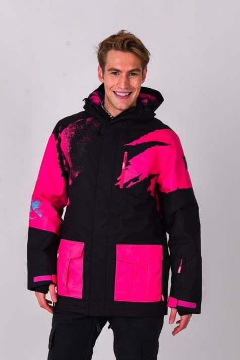 Chaqueta negra y rosa para hombre Afterparty de OOSC - view 1