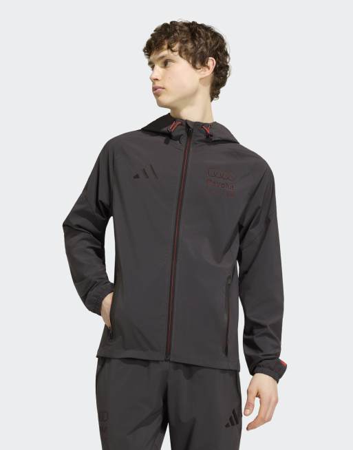 Chaqueta negro utilitario rojo alta tensión técnica Audi Formula One ...