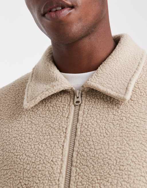 Chaqueta polar beis con cremallera de Jack & Jones, 5 de 5