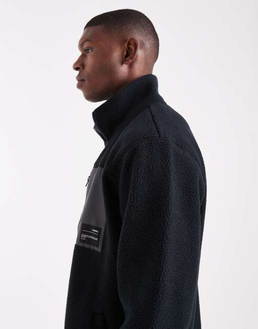 Chaqueta polar negra con cremallera de JJ Rebel, 4 de 5
