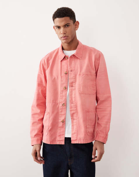 Chaqueta rojo desgastado estilo camisa con bolsillo de parche de Polo Ralph Lauren - view 1