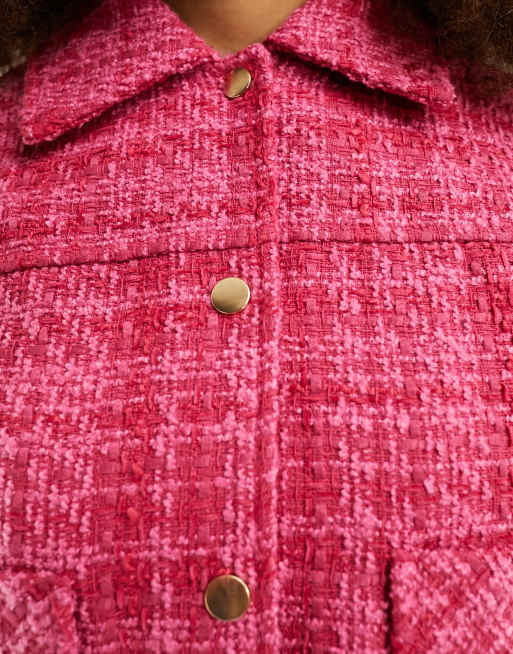 Chaqueta rosa a cuadros de tweed de Pimkie (parte de un conjunto), 3 de 4
