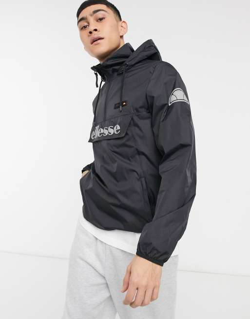 Chaqueta Ellesse Negra Logo Pequeño Capucha