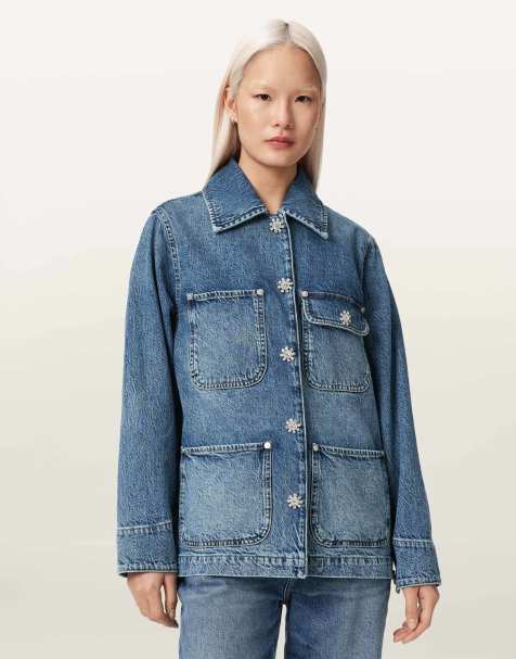 Chaqueta vaquera azul añil medio Bex de AllSaints - view 1
