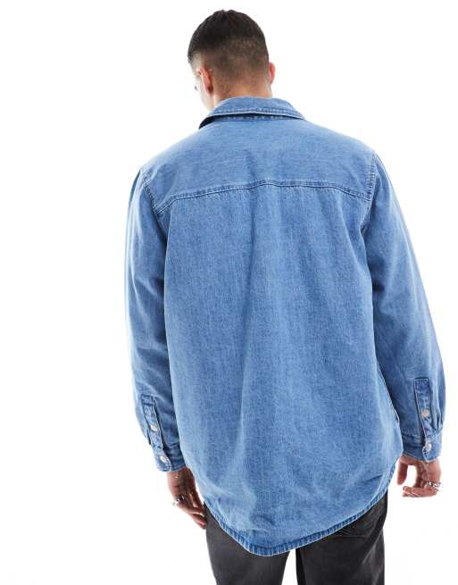 Chaqueta vaquera azul claro estilo camisa con diseño acolchado reversible Bryant de Levi's, 4 de 4