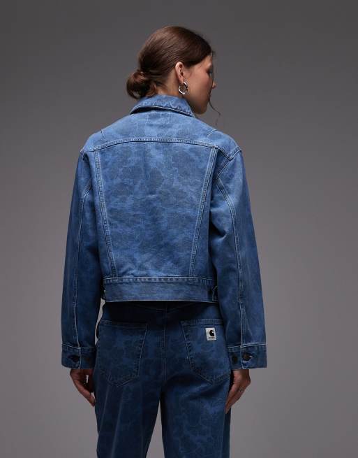 Chaqueta vaquera azul con estampado efecto camuflaje Duck Orell de Carhartt WIP, 4 de 4
