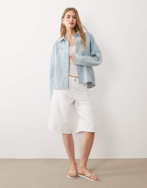 Chaqueta vaquera azul con lavado claro de ARKET  , 2 de 4