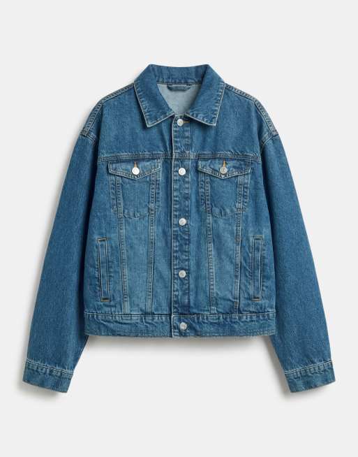 Chaqueta vaquera azul envejecido extragrande de estilo años 90 de ASOS DESIGN, 5 de 7