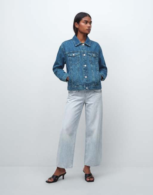 Chaqueta vaquera azul envejecido extragrande de estilo años 90 de ASOS DESIGN, 9 de 11
