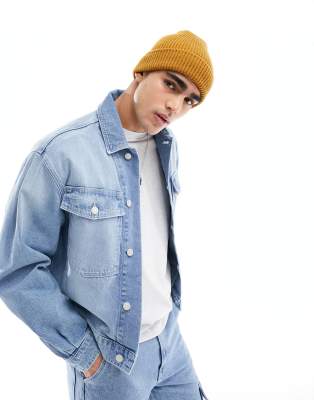 Chaqueta vaquera azul holgada de ASOS DESIGN