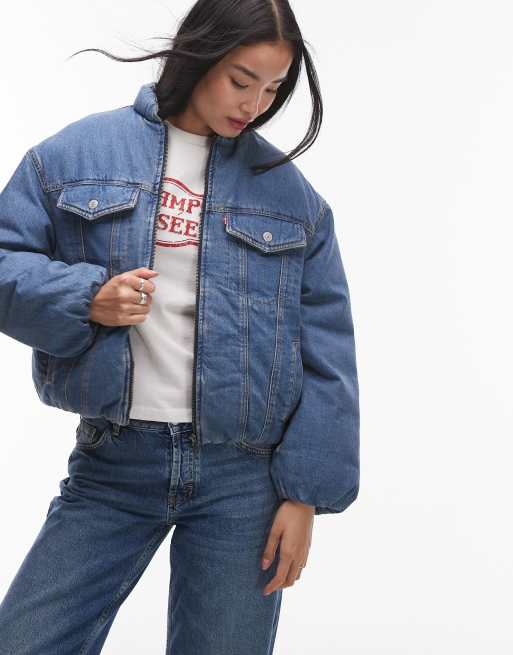 Chaqueta vaquera azul medio acolchada estilo camionero años 90 de Levi's