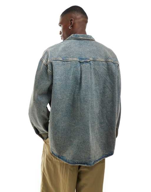 Camisa Cazadora Vaquera Chaqueta Tejana Chaqueta Vaquera Larga