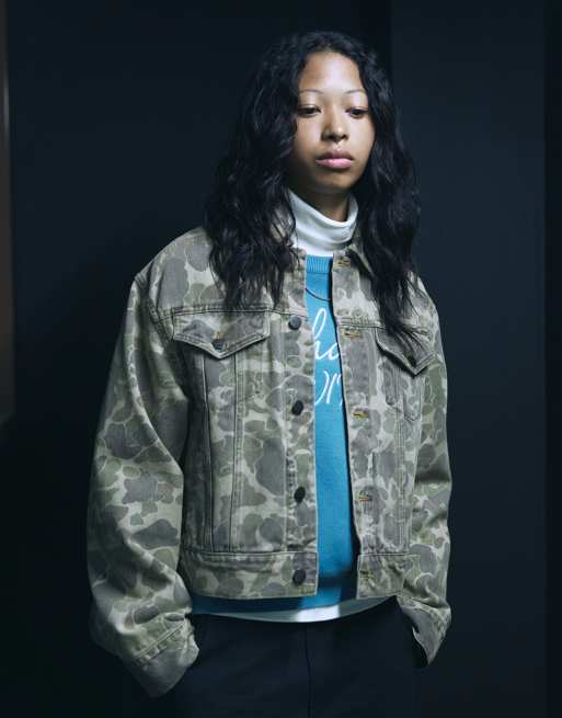 Chaqueta vaquera beis con estampado de camuflaje Orell de Carhartt WIP