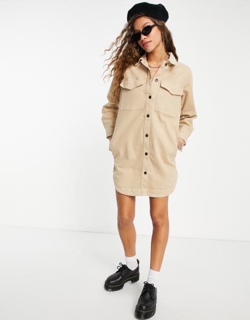 Chaqueta vaquera beis extragrande de Object (parte de un conjunto)