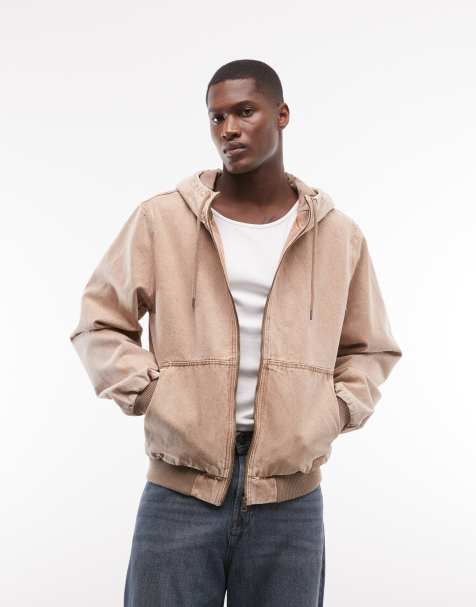 Chaqueta vaquera beis lavado con capucha Dulcey de Element - view 1