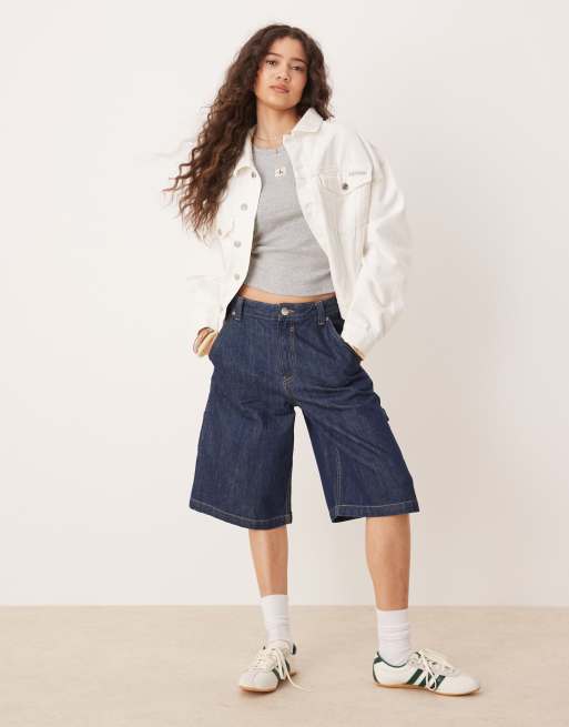 De Jean Outfit Chaqueta Mezclilla Blanca Moda Hombre Chaqueta De