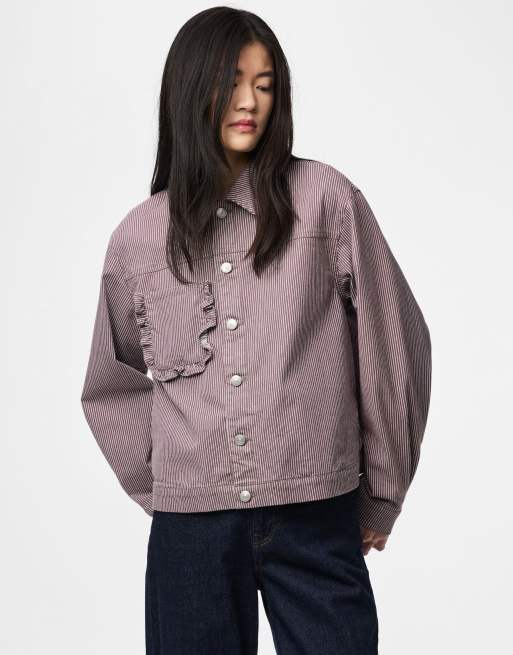 Chaqueta vaquera color gorrión de Pieces