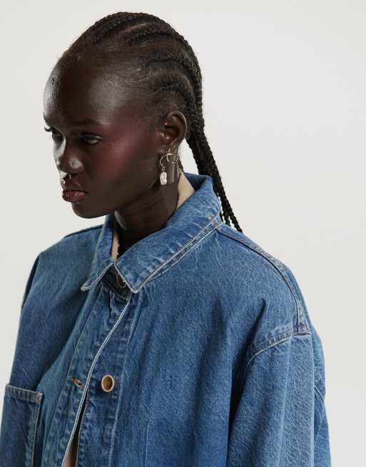 Chaqueta vaquera con detalle de bolsillo y estilo campero de ASOS DESIGN, 3 de 4