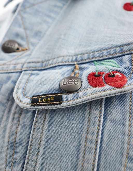 Chaqueta vaquera con lavado claro y diseño integral de cerezas Rider de Lee (parte de un conjunto), 3 de 4