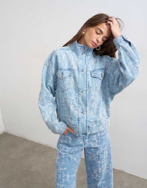 Topshop - Conjunto vaquero playero con diseño muy desgastado, 3 de 3
