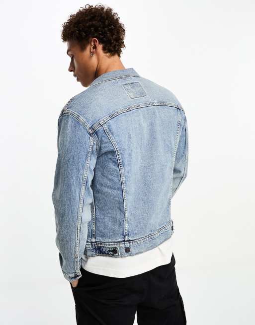 LEVIS Chaqueta Hombre Cuello en Punta Azul Claro Levis