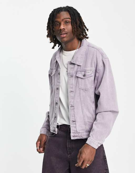 Chaqueta vaquera estilo camionero extragrande con lavado morado de Liquor N Poker (parte de un conjunto)
