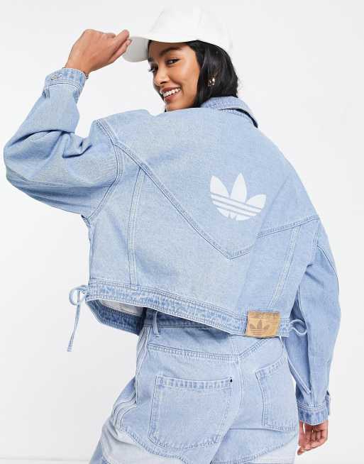 Chaqueta vaquera extragrande con lavado claro 80's Aerobic de adidas Originals