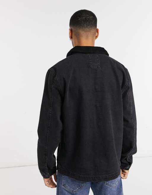 Chaqueta vaquera negra con cuello de borreguito de New Look, 2 de 4