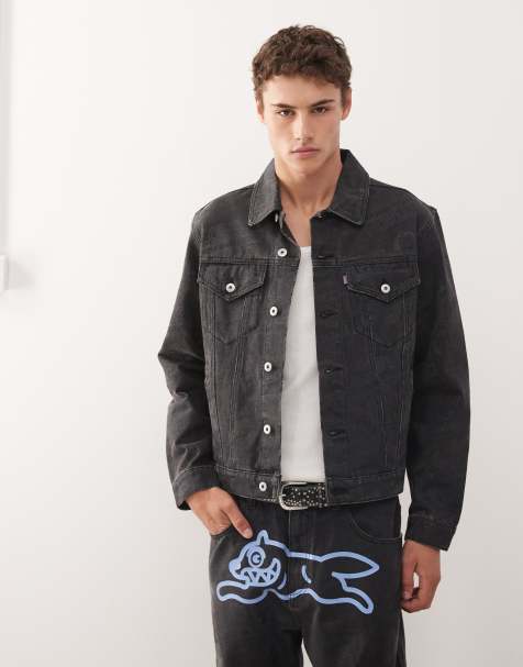 Chaqueta vaquera negra estilo camionero con estampado a tono Every Flavour de Ice Cream - view 1