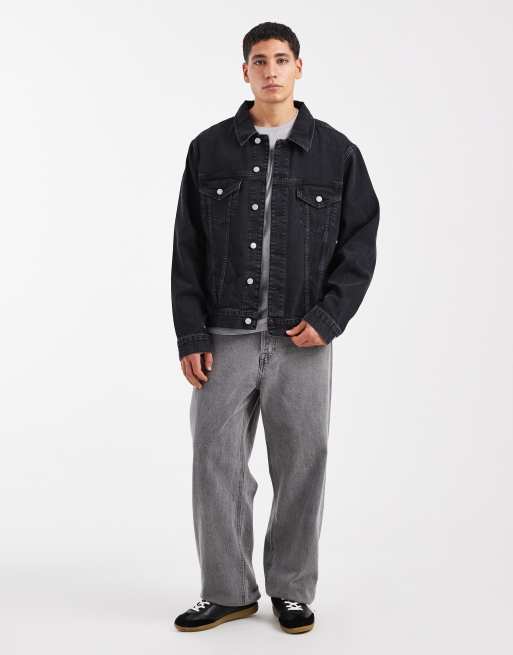 Chaqueta vaquera negra estilo camionero de ASOS DESIGN (parte de un conjunto), 2 de 5