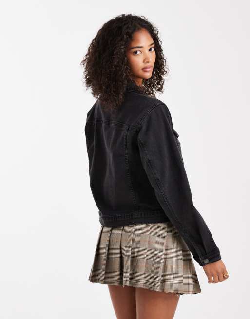 Chaqueta vaquera negro lavado de estilo wéstern de ASOS DESIGN, 3 de 4