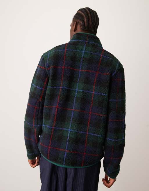 Chaqueta verde a cuadros escoceses de felpa de GANT, 3 de 4