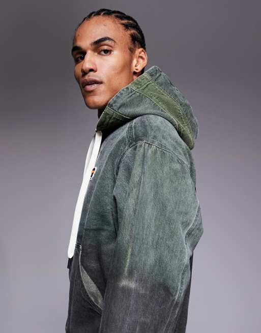 Chaqueta verde caqui de estilo worker con capucha y cremallera de AAPE BY A BATHING APE®, 4 de 5