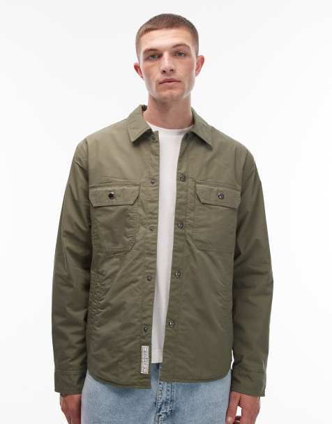 Chaqueta verde caqui estilo camisa acolchada de Tommy Hilfiger - view 1