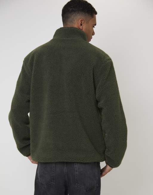 Chaqueta verde con cremallera de borreguito afelpado de South Beach , 4 de 4