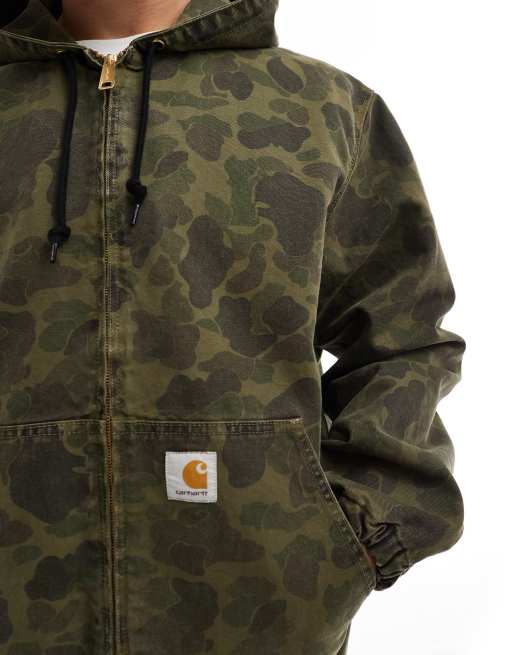 Chaqueta verde con estampado de camuflaje Duck Active de Carhartt WIP, 4 de 4
