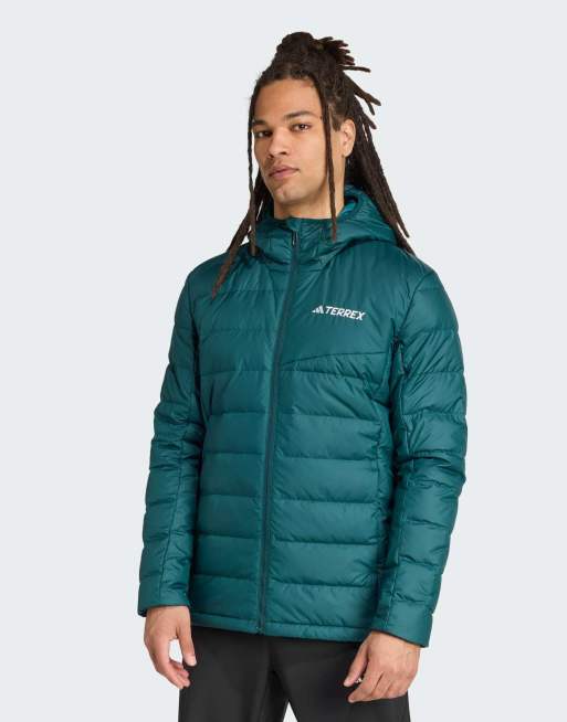 Chaqueta verde hiedra aurora con capucha y acolchado ligero Terrex Multi Climawarm de adidas Performance