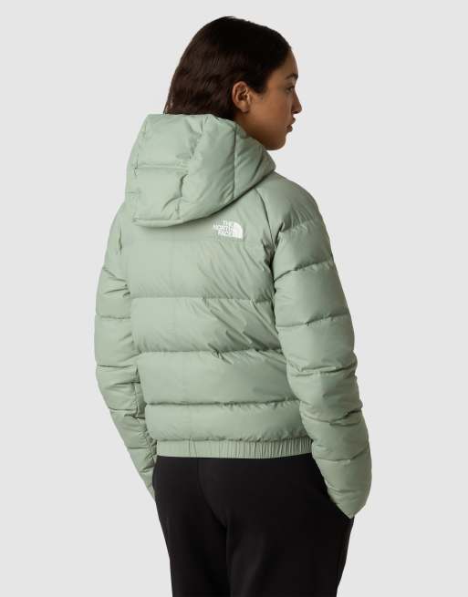 Chaqueta verde musgo pizarra con capucha de plumón Hyalite de The North Face, 2 de 4